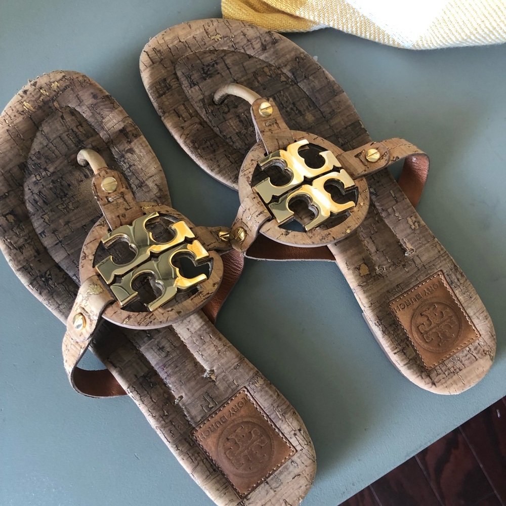 Tory Burch Metal Logo Miller sandals